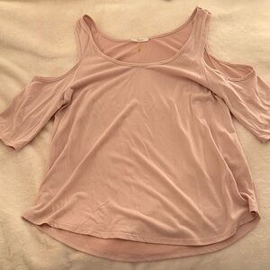 Soprano Blush Cold Shoulder Tee